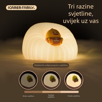 Silikonska noćna lampica za hranjenje bebe — slatka lampica uz krevet s tajmerom