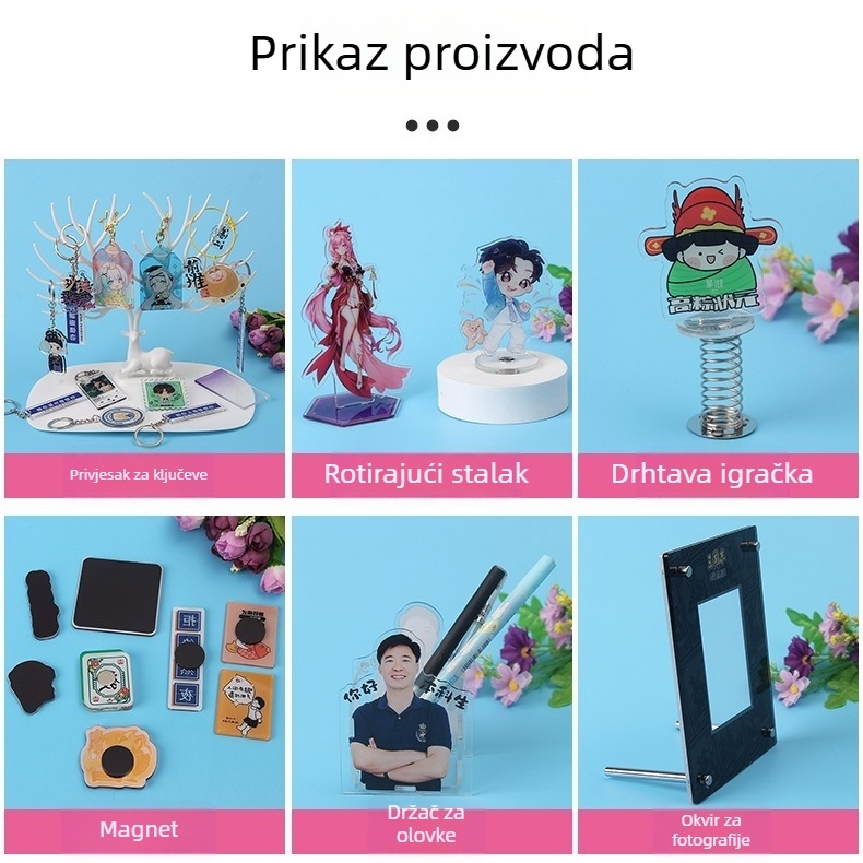 Prilagođeni akrilni stalak za ključeve s likovima iz crtanih filmova