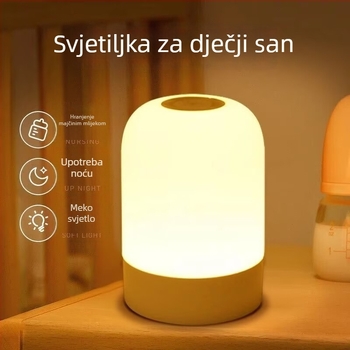LED noćna lampica, punjiva, spojna na utičnicu, dvostruka namjena za spavaću sobu – čitanje i san