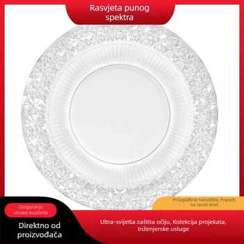 LED kristalna lampa u obliku letećeg tanjura za kućnu upotrebu, zaštita očiju, energetski učinkovita i iznimno jasna, E27 navoj, za spavaću sobu.