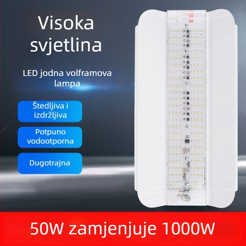 LED vanjski reflektor za gradilište, iznimno jaka rasvjeta, IP65, 144 LED, 20000 lm