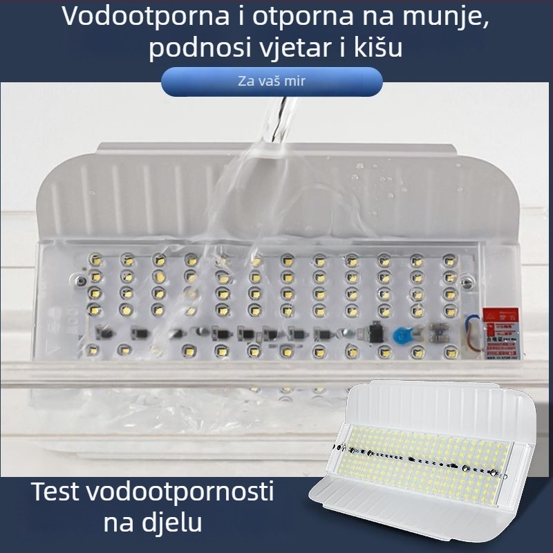 LED vanjski reflektor za gradilište, iznimno jaka rasvjeta, IP65, 144 LED, 20000 lm