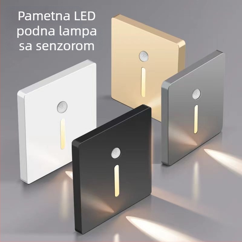 86 mm ugrađena LED svjetiljka sa senzorom pokreta za hodnik i stepenice – noćna svjetiljka za dom