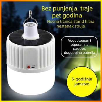 Solarna punjiva LED žarulja za vanjsko kampiranje i nužno osvjetljenje pri prekidu napajanja