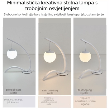 Nordska stolna lampa s zaštitom očiju, noćno svjetlo, moderno minimalističko ambijentalno osvjetljenje za spavaću sobu