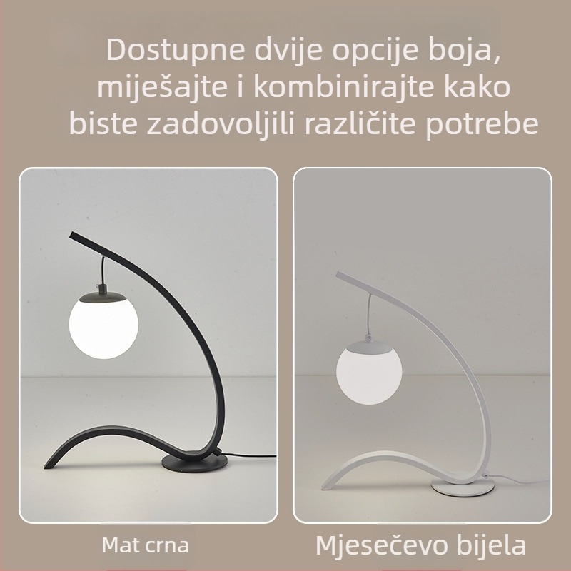 Nordska stolna lampa s zaštitom očiju, noćno svjetlo, moderno minimalističko ambijentalno osvjetljenje za spavaću sobu