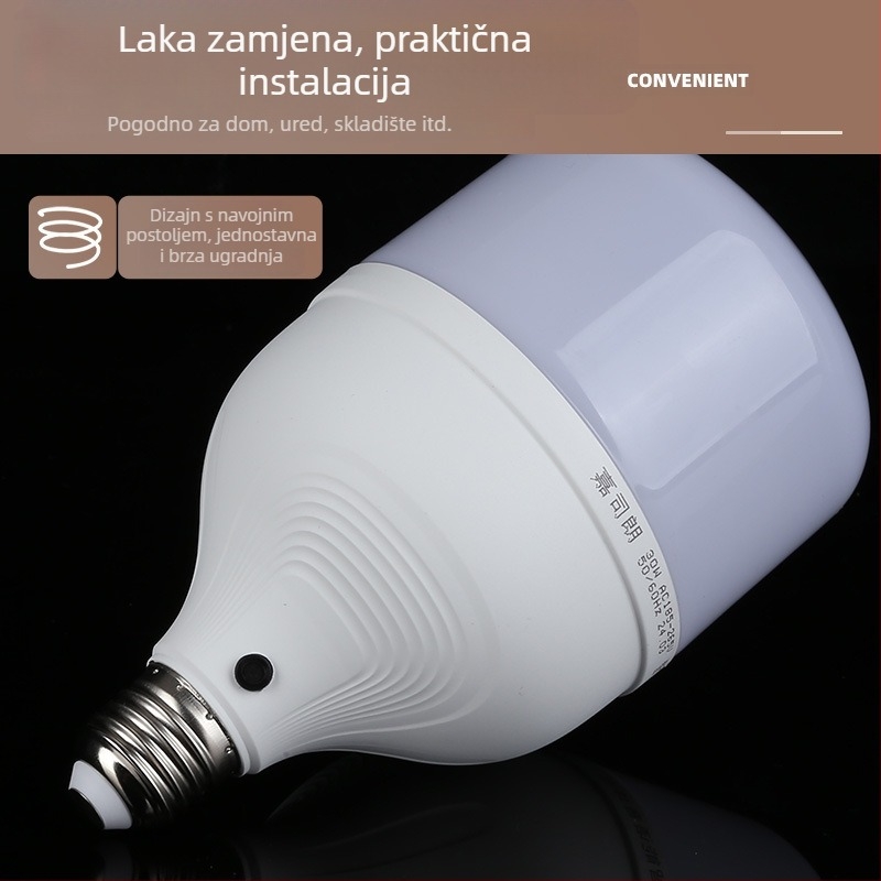 Jiesilang LED žarulja s glasovnim upravljanjem, energetski učinkovita, s visokim navojem