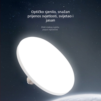 LED UFO svjetiljka s punim spektrom, tri boje temperature, visoka svjetlost, štedljiva za oči, stropna rasvjeta s E27 bazom za spavaću sobu i dnevni boravak