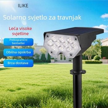 Solarna lampica za travu s 20 LED, visoka svjetlina, vanjski vrtni reflektor s klinom