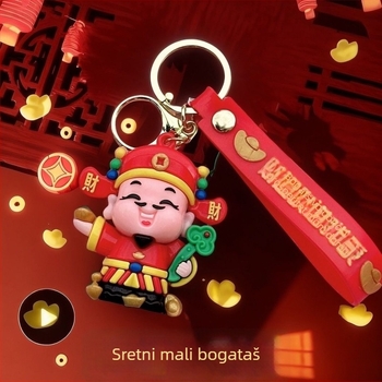 Privjesak God Bogatstva – privjesak za par, kreativni ukras za auto, poklon za školski ruksak