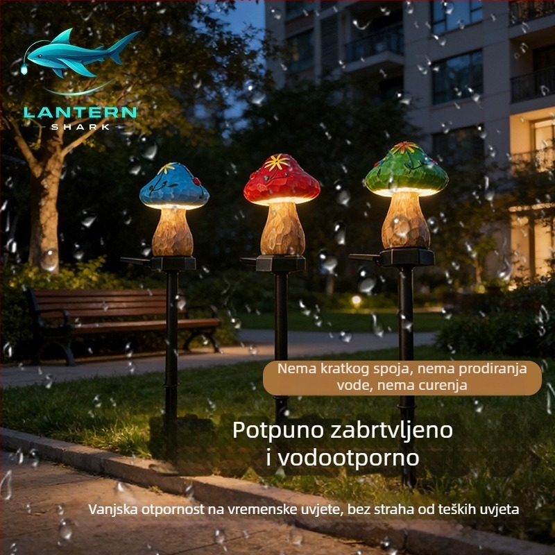 Gljiva solarna lampa za travu, šarene vanjske dekorativne svjetiljke za vrt, ambijentalno osvjetljenje vrta