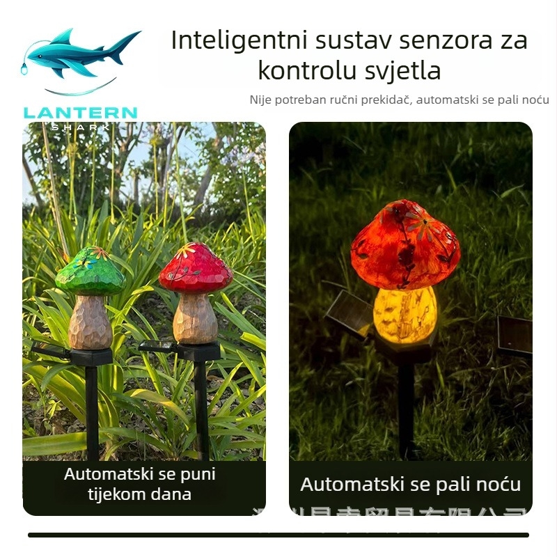 Gljiva solarna lampa za travu, šarene vanjske dekorativne svjetiljke za vrt, ambijentalno osvjetljenje vrta
