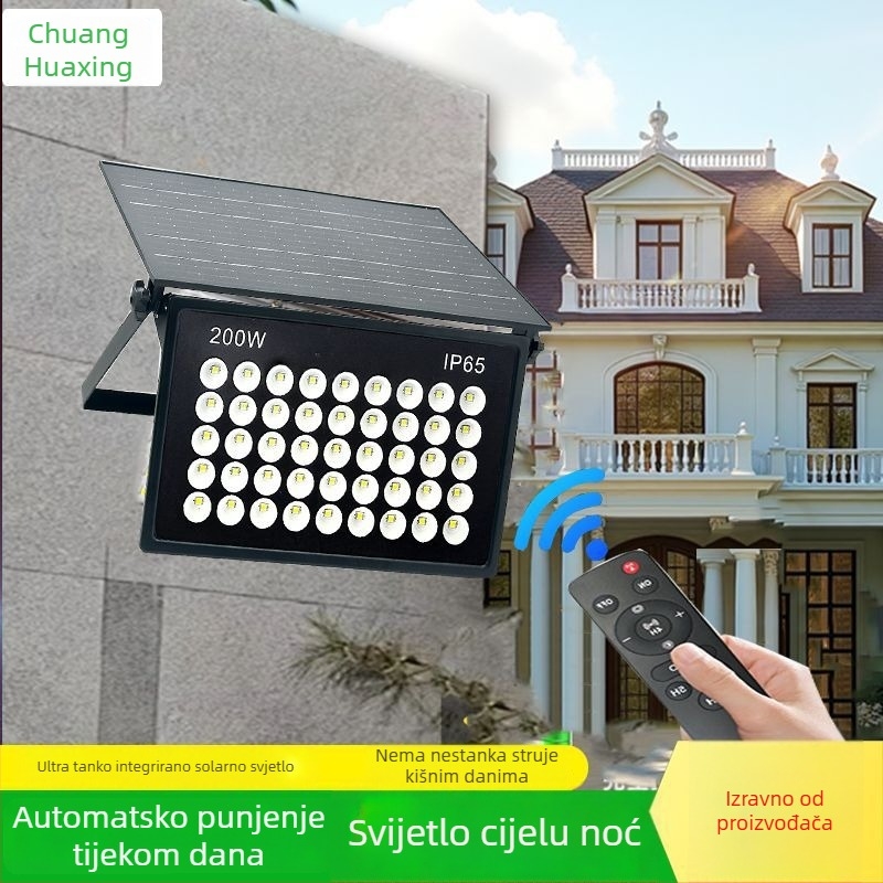 Solarni LED reflektor s daljinskim upravljanjem za vanjsku rasvjetu, vodonepropusan, super svijetao