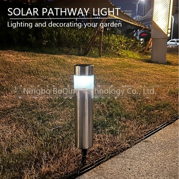 Nova solarna cilindrična LED lampica za travnjak od nehrđajućeg čelika, za dvorište i vrt, dekorativna zemaljska svjetiljka