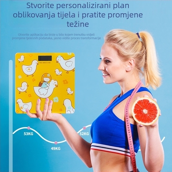 Digitalna vaga za tijelo s mjerenjem tjelesne masnoće, kućna uporaba, precizna i izdržljiva, za odrasle i studente