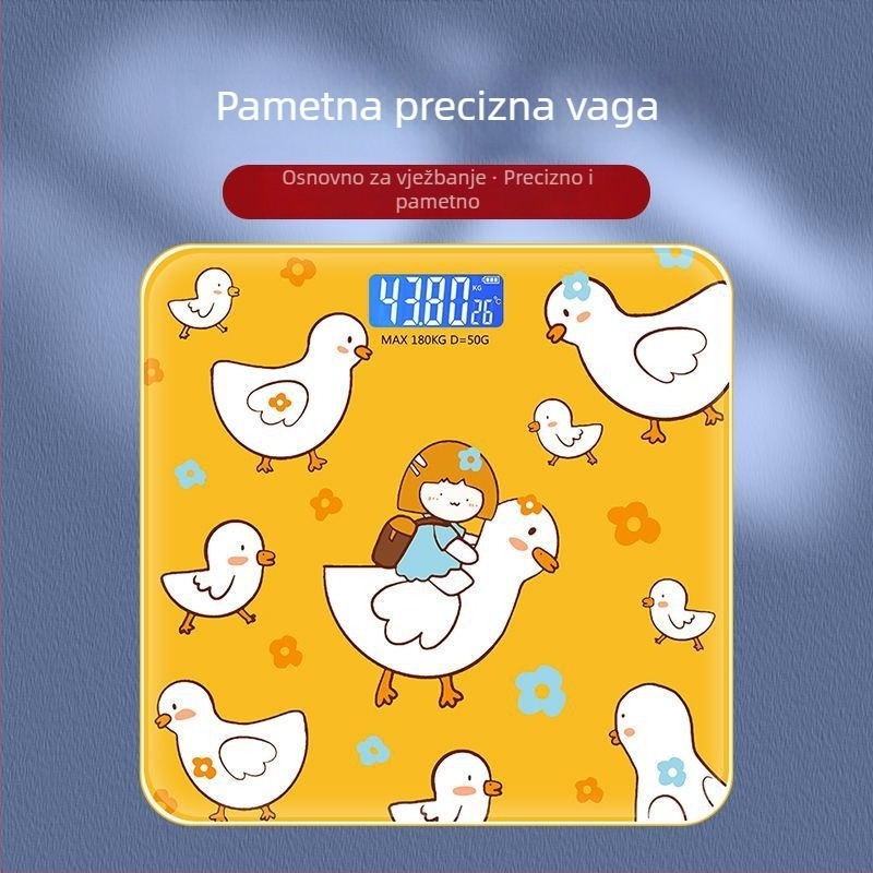 Digitalna vaga za tijelo s mjerenjem tjelesne masnoće, kućna uporaba, precizna i izdržljiva, za odrasle i studente