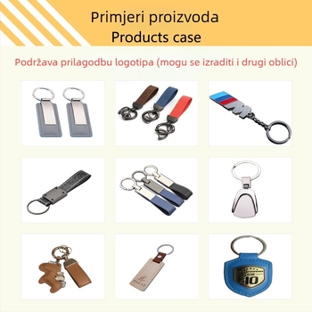 Kožni auto ključ s prilagođenim logotipom, visokokvalitetan metal, privjesak od velura kože, poklon