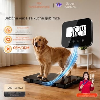 Bežična pametna vaga za kućne ljubimce, kompaktna i mini, kapacitet 200 kg, digitalna elektronička vaga