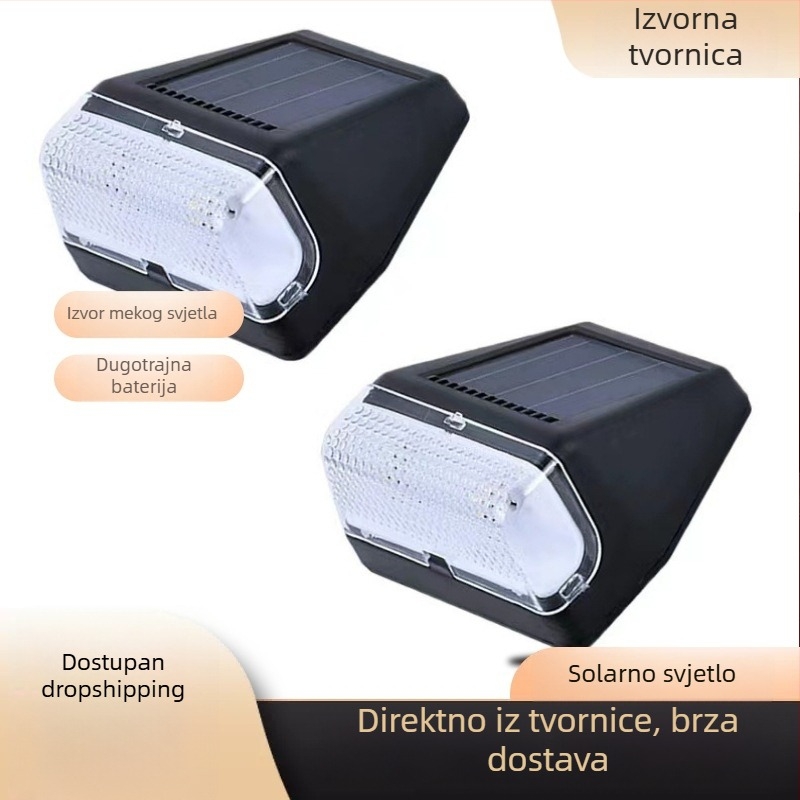 Solarna lampa u europskom stilu za vanjsku upotrebu – rasvjeta zida, stepenice i ograde