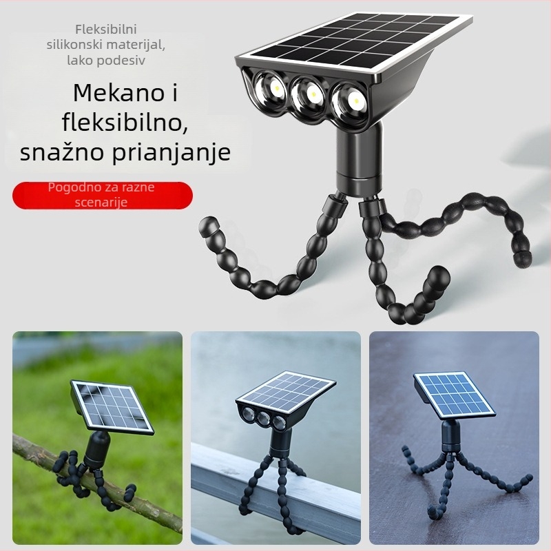 3 LED solarni reflektor za travnjak i dvorište, dekorativno osvjetljenje za drvo, zemni stub osvjetljenja
