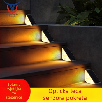 Solarno svjetlo za stepenice sa senzorom, vodootporno, vanjsko osvjetljenje za stepenice, balkon i vrt