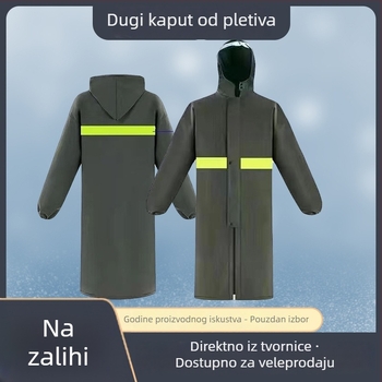 Dugi pleteni kišni pončo za odrasle, unisex, za vanjske planinarenje