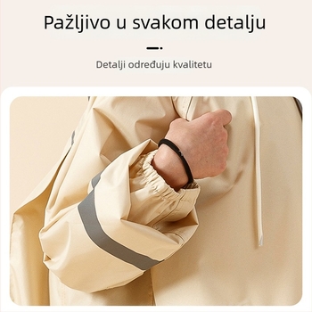 Dječje kišno pončo, deblje i produžen, cjelovita zaštita tijela, s prostorom za školski ruksak