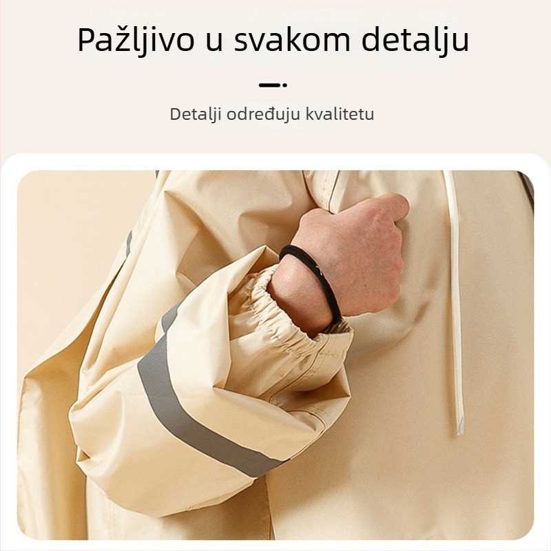 Dječje kišno pončo, deblje i produžen, cjelovita zaštita tijela, s prostorom za školski ruksak