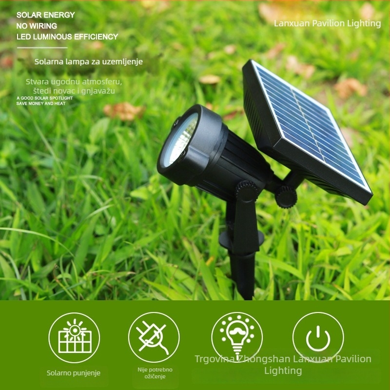 Solarna LED podzemna svjetiljka za drvo i dvorište, krajobrazno osvjetljenje, snažna rasvjeta za travnjak, moderan dizajn