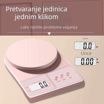 Visoko precizna digitalna kuhinjska vaga, kompaktna vaga u gramima za pečenje i vaganje hrane, punjiva