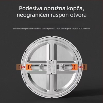 LED ultra-tanki prilagodljivi ugrađeni kružni stropni spot svjetlo za kućni hodnik, s antiodsjajem