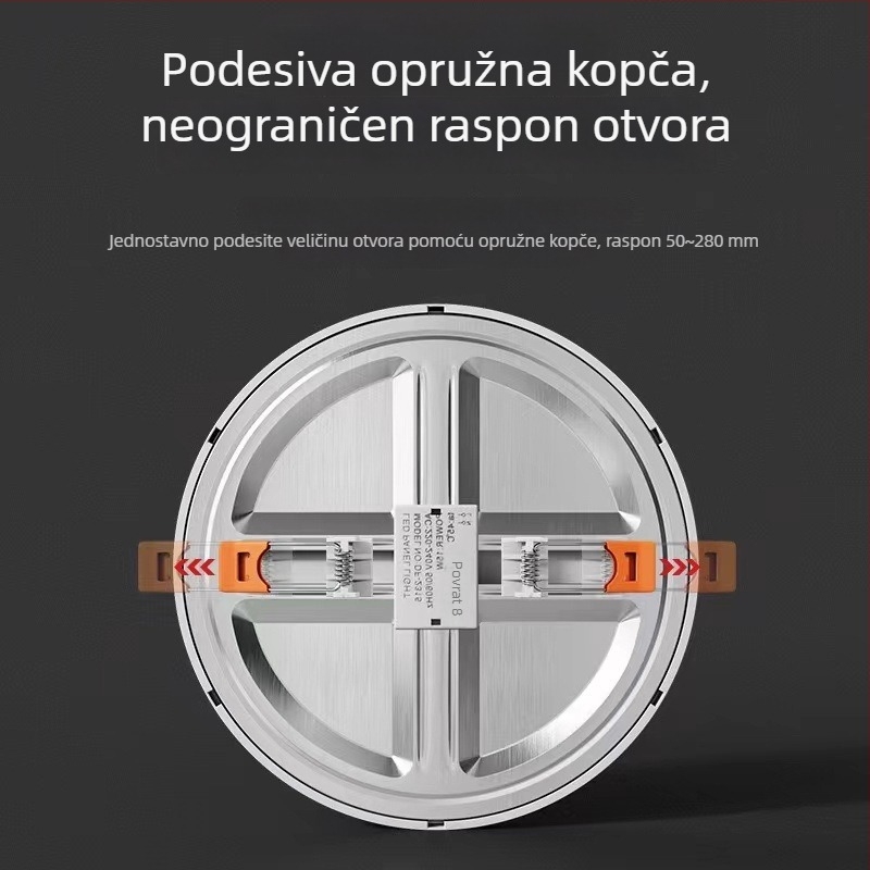 LED ultra-tanki prilagodljivi ugrađeni kružni stropni spot svjetlo za kućni hodnik, s antiodsjajem