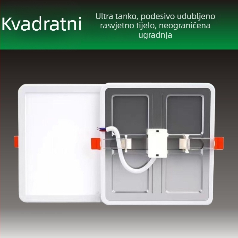 LED ultra-tanki prilagodljivi ugrađeni kružni stropni spot svjetlo za kućni hodnik, s antiodsjajem