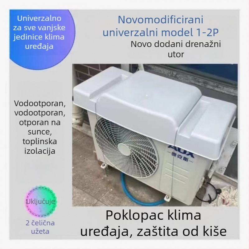Kryt vanjske jedinice klima uređaja – vodootporan, UV zaštita, otporan na vjetar, zaštita od prašine, ojačan 1-2P