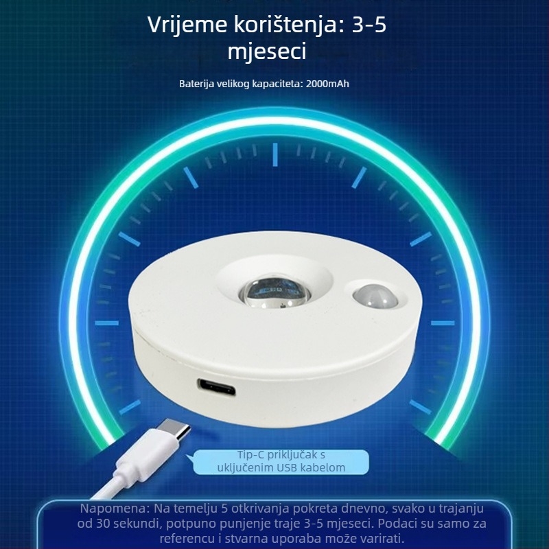 Daljinski upravljana LED svjetiljka za vinsku skrinju s ugrađenom baterijom, magnetski samoljepljivi senzor svjetla