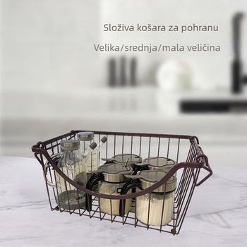 Podni kuhinjski regal za pohranu, višeslojna košara za povrće i voće, višenamjenski kućni organizator za skladištenje