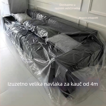 Ekstra velika jednokratna zaštitna navlaka za namještaj – prozirna vodootporna plastična navlaka za krevet i kauč