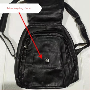 Ženski ruksak od PU kože s ispranim izgledom, dvostruka upotreba (ruksak i torba preko prsa)
