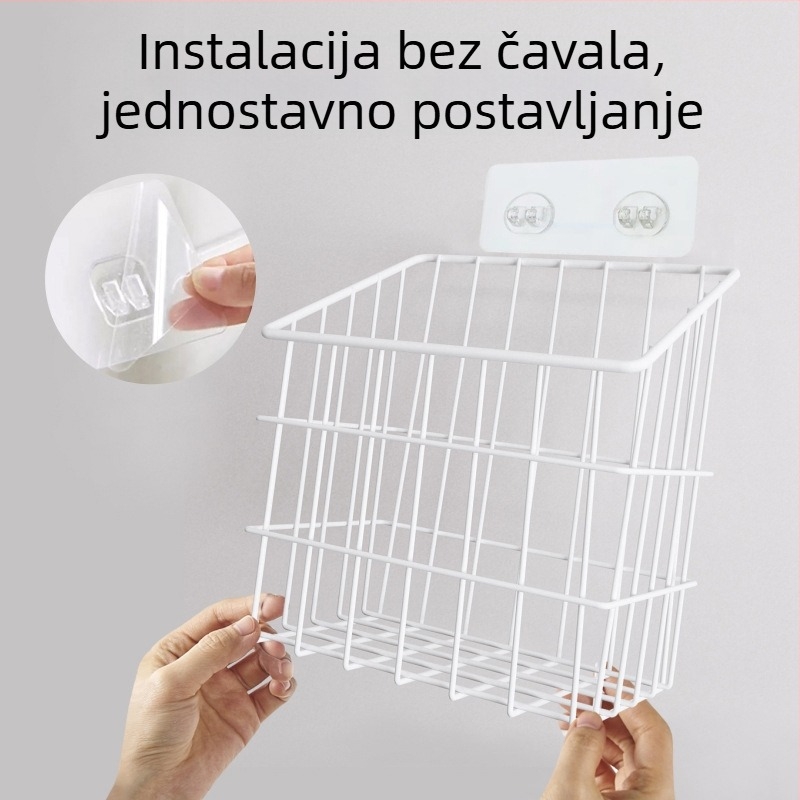 Organizator ispod stola: bočni ormarić za dokumente s košarom za zidnu montažu, bez bušenja