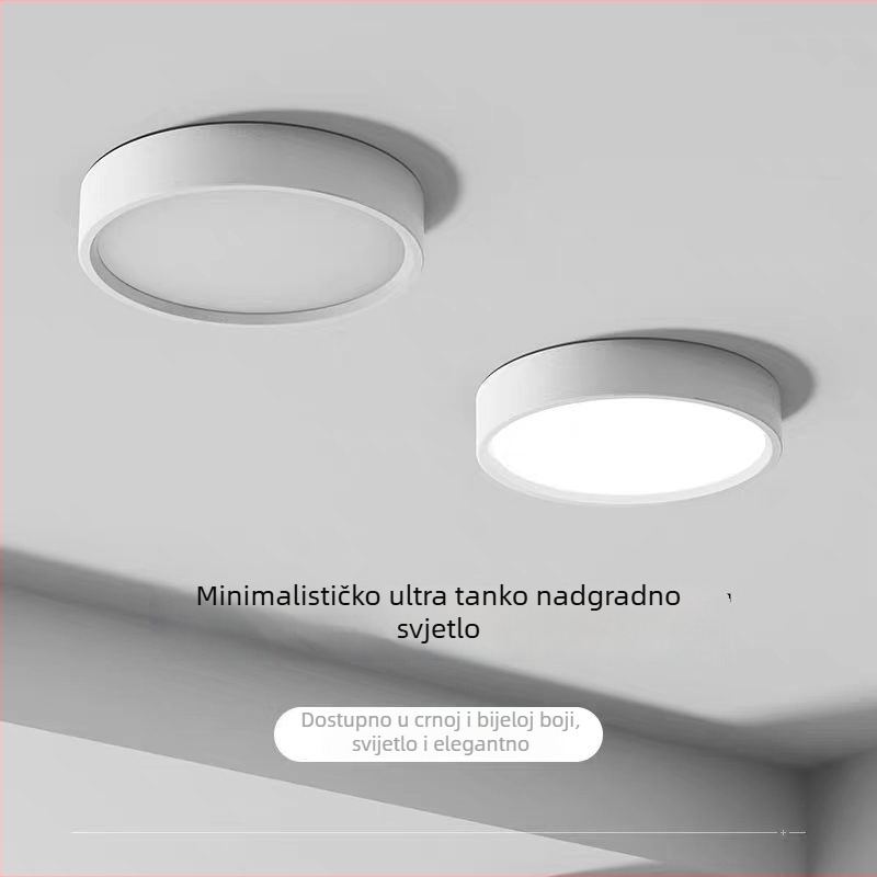 LED ultra-tanki površinski montirani downlight za kućno i kereskijalno osvjetljenje, instalacija bez bušenja, kružnog oblika, pogodna za trgovačka centra i trgovine, sekundarno osvjetljenje