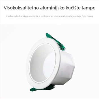 Duboko ugradni LED downlight s trobojnom prilagodljivom temperaturom svjetla, za dnevne sobe i hotele – protiv odsjaja, visok CRI