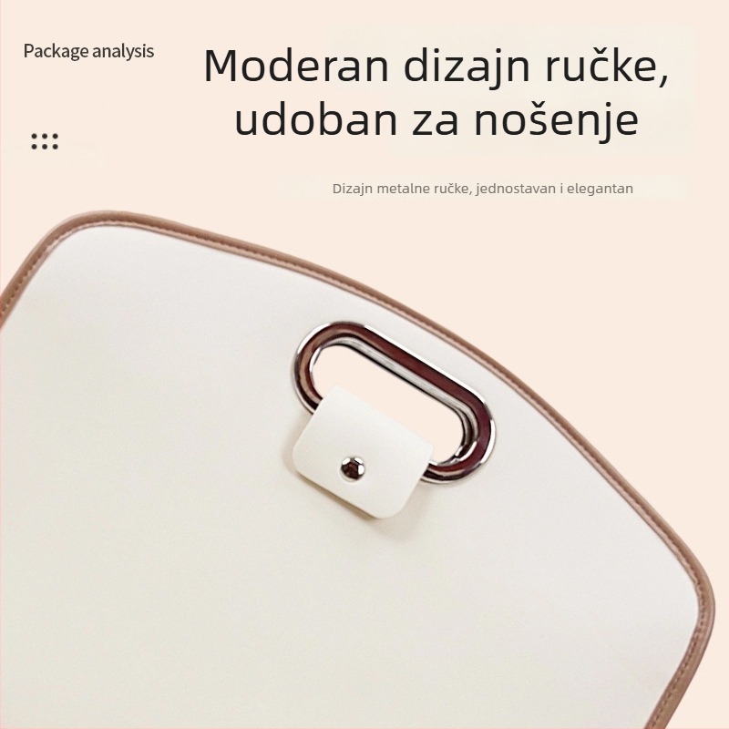 16-inčna minimalistička torba za prijenosno računalo, luksuzna unisex poslovna torba, lagana za nošenje, PU sintetička koža, jednobojna