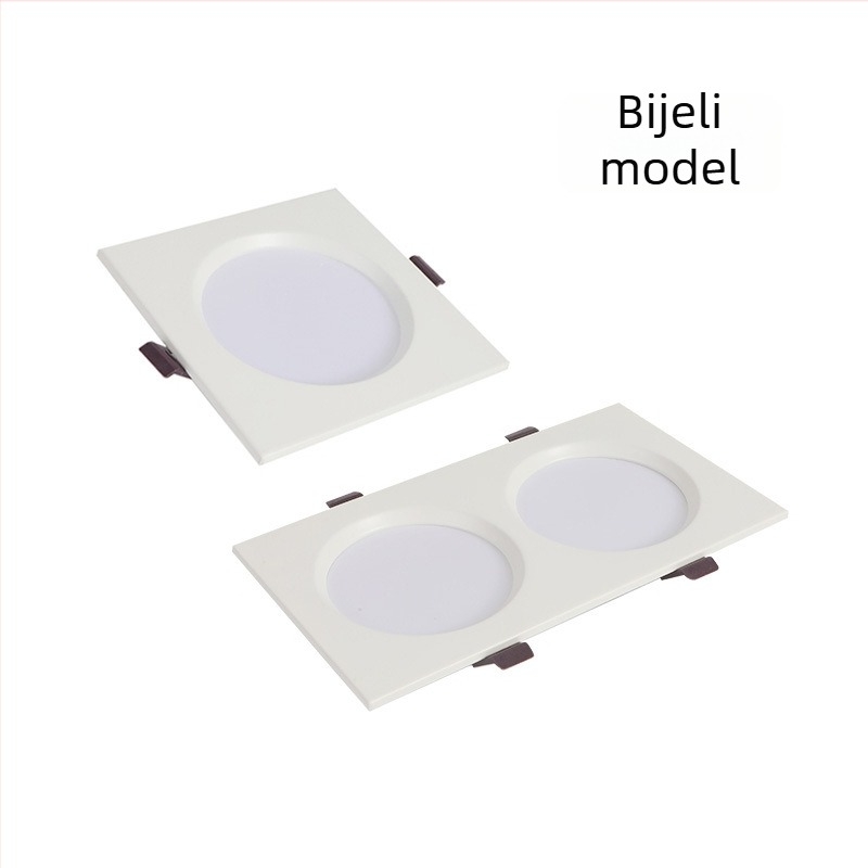 Kvadratno LED downlight s rešetkastom mrežom, dvostruko usmjereni spot za dnevni boravak i hodnik, ugrađeno u strop