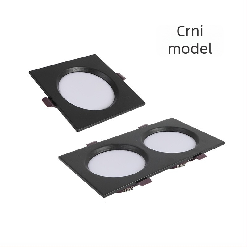 Kvadratno LED downlight s rešetkastom mrežom, dvostruko usmjereni spot za dnevni boravak i hodnik, ugrađeno u strop
