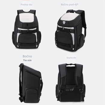 Unisex ruksak za posao i putovanja, kapacitet 20–35 L, 12-inčni prijenosnik, poliester