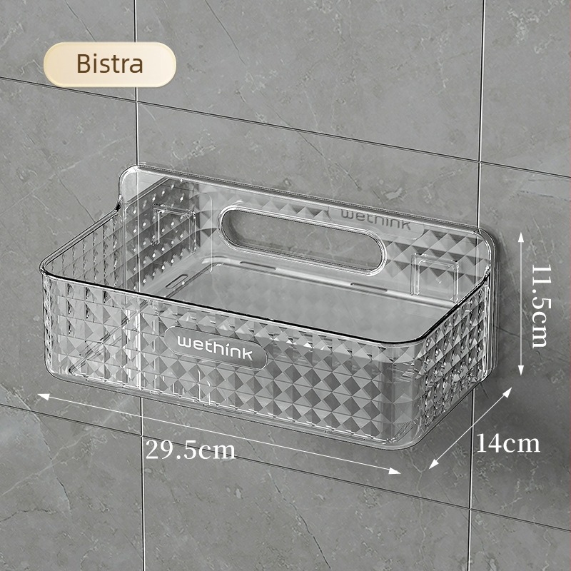 Zidni organizator bez bušenja za kupaonicu i kuhinju, PET kozmetička kutija 2L, višenamjenski