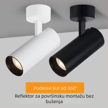 Površinski montirani LED spotovi za komercijalne pozadinske zidove, COB spotovi s podesivim kutem na stropu, novi reflektori za trgovine odjeće