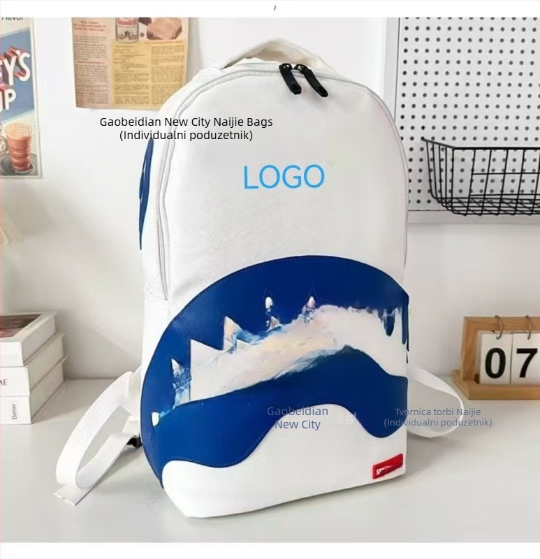 PU kožni ranac casual, velik kapacitet 20–35 L, unisex, za školu i putovanja, pogodan za 10-inčni laptop, motiv karikatura, najlonska podstava, remeni s zračnim jastučićima, proljeće 2025