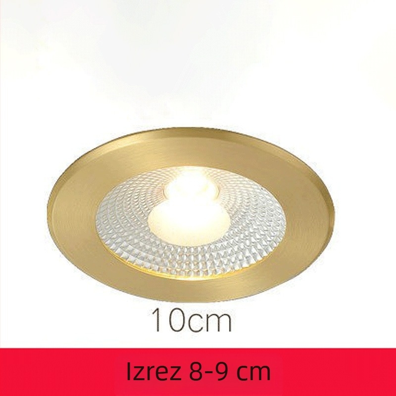 Ugradni LED downlight od čitavog bakra, s dizajnom bez glavnog svjetla, za dnevni boravak i hodnik, LED usmjereni reflektor, ugrađeno pozadinsko zidno svjetlo, skrivena montaža