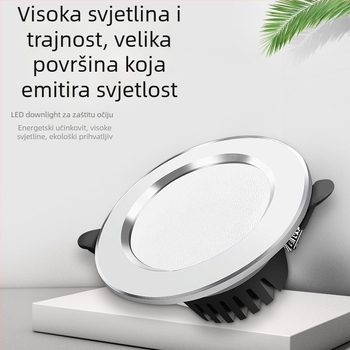 LED ugrađeni downlight visoke svjetline i bez treperenja za dnevni boravak i hodnik
